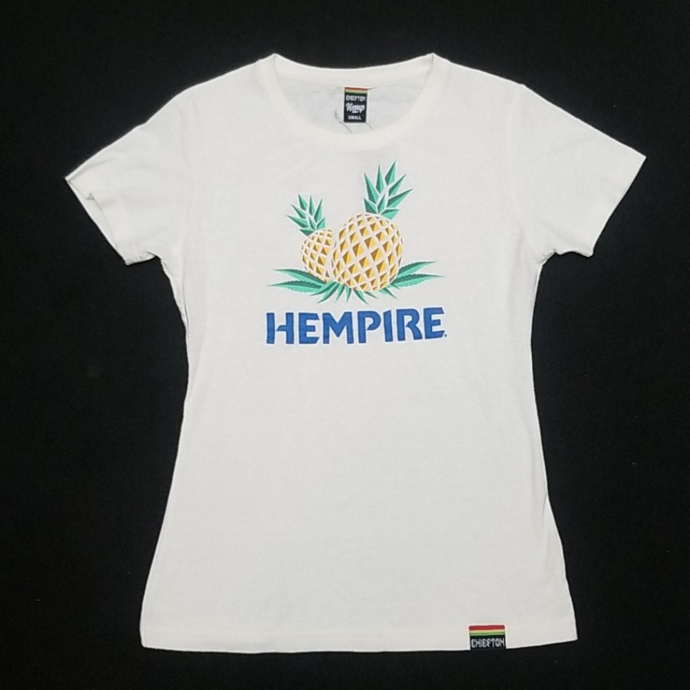 NWT HEMPIRE hemp T-shirt Pineapple Womens tee